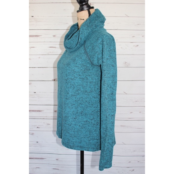 Olive & Oak Cowl Neck Sweater Teal Super Soft - Picture 2 of 4